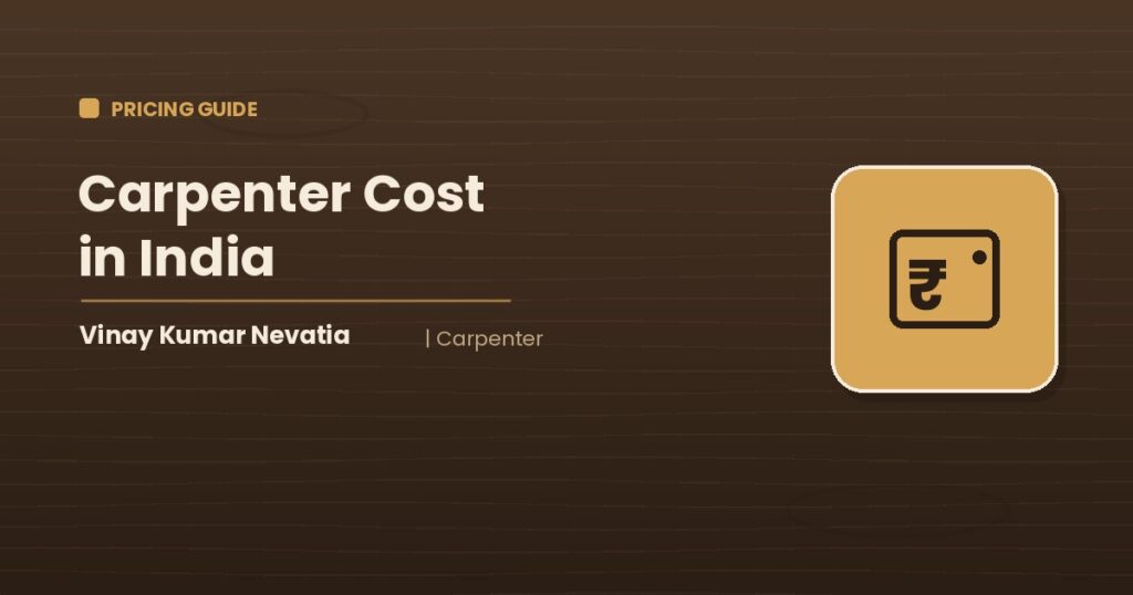Carpenter Vinay Kumar Nevatia explaining the cost of custom furniture in India