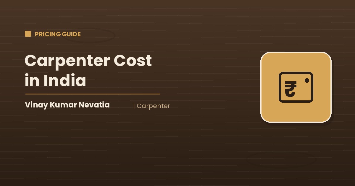 Carpenter Vinay Kumar Nevatia explaining the cost of custom furniture in India